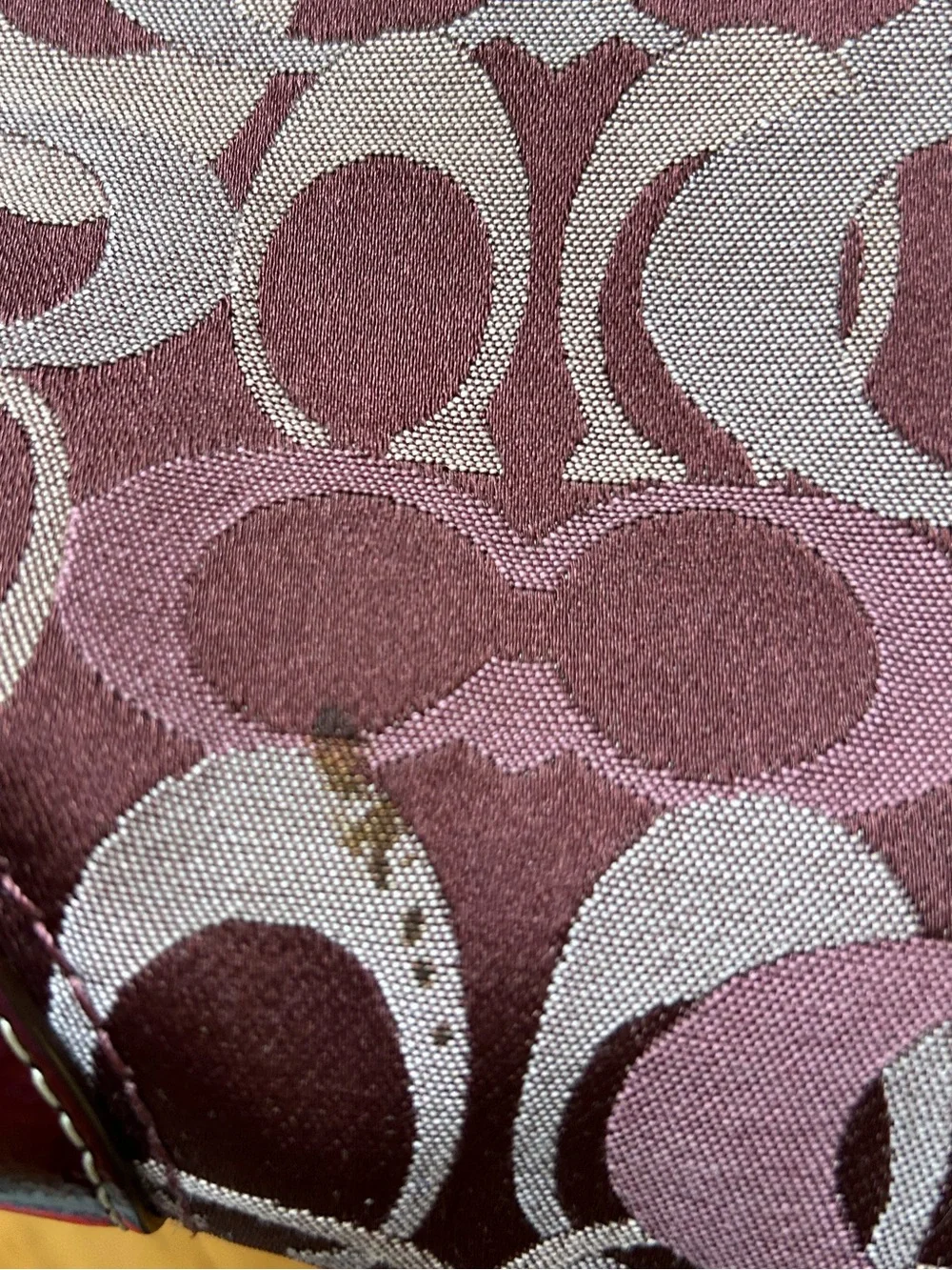 Coach Plum Logo Jacquard Shoulder Bag